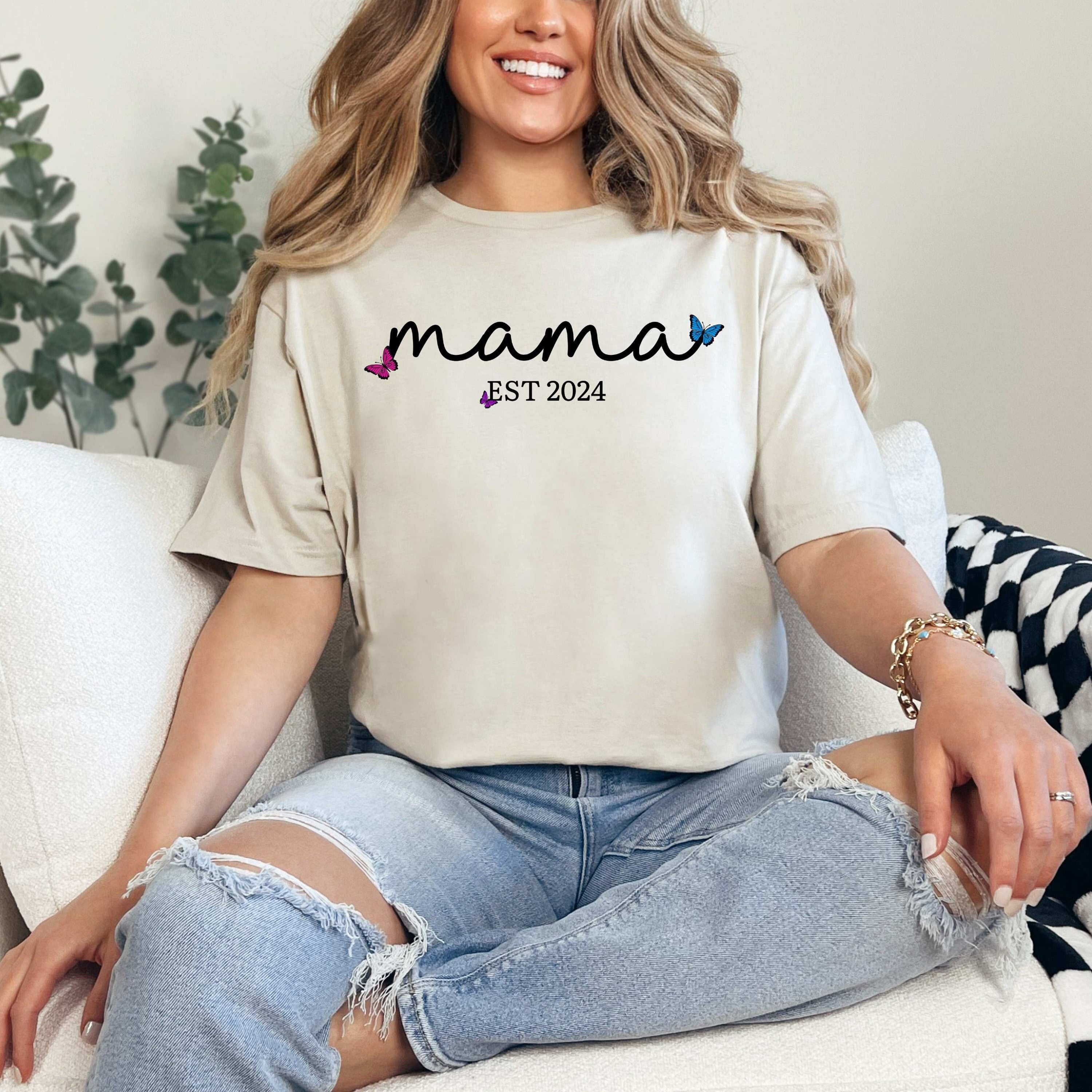 Custom Mama Est Shirt Trendy Mothers Day Shirt