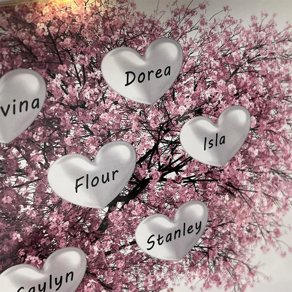 Custom Family/Mom/Grandma Tree Heart Frame For Mother's Day