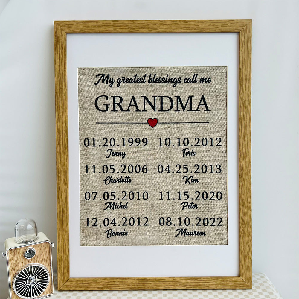 My greatest blessings call me MOM/GRANDMA Customized Name Frame - Mother's Day Gift (Customized free)