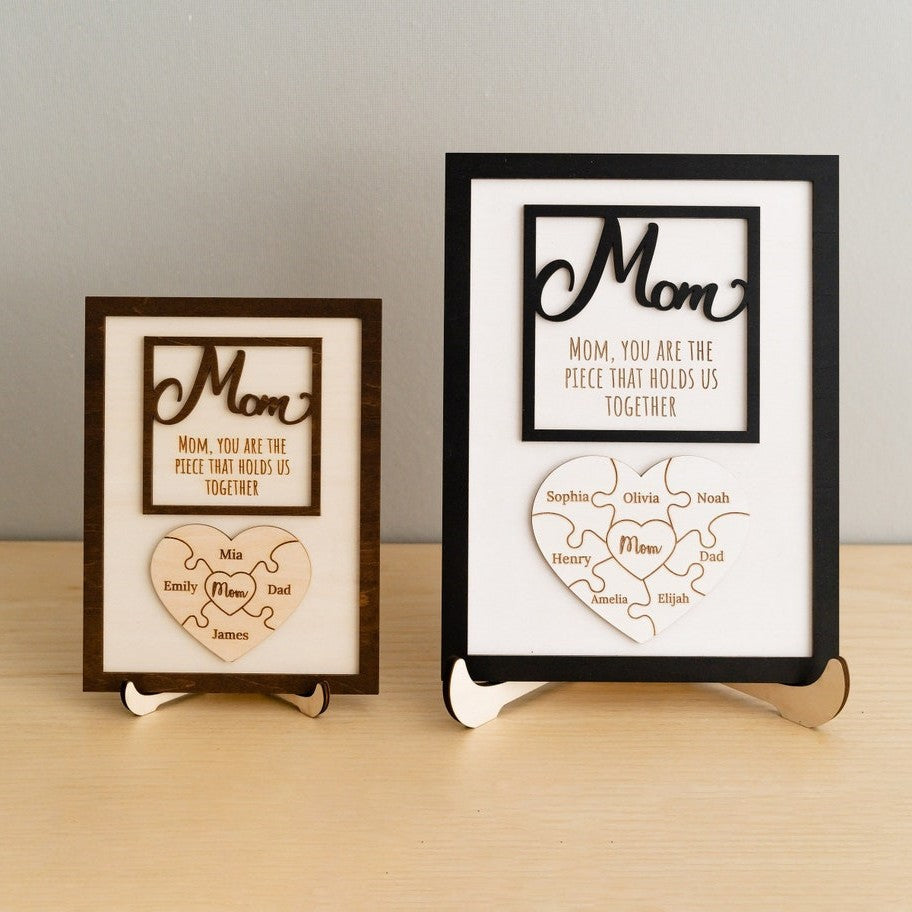 Wooden Puzzle Sign Personalized Gift For Mother's Day (Customized free)