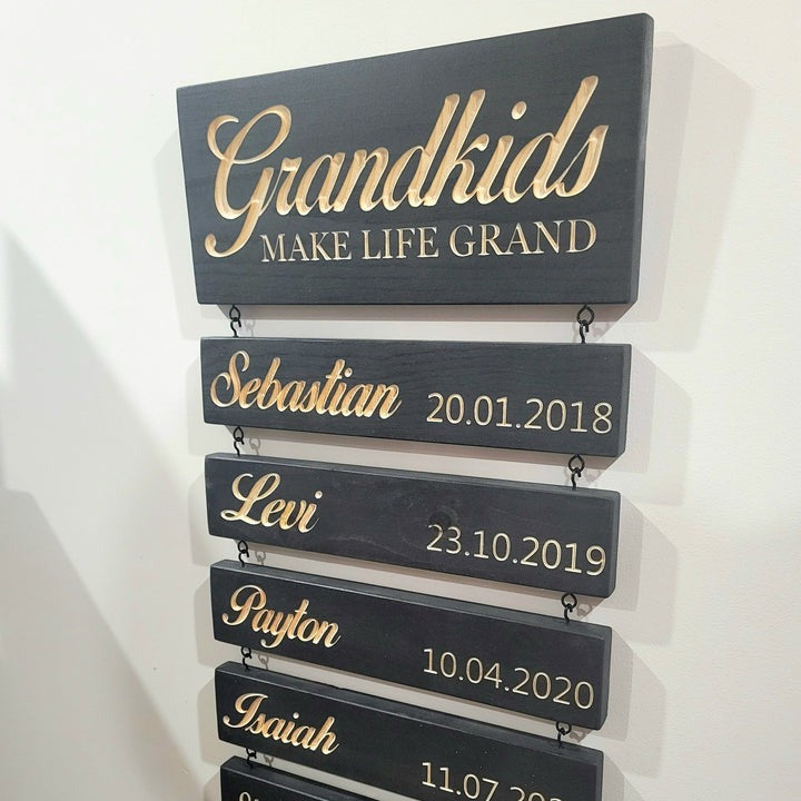 Grandkids Hanging Decor Sign