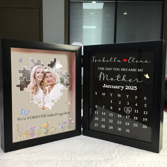 Personalized The Day You Became My Mother Puzzle Photo Frame