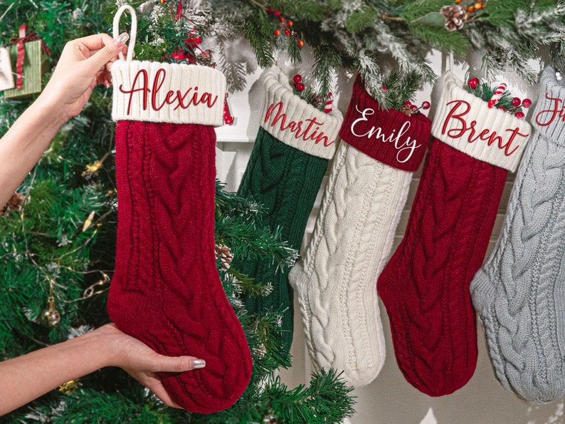 Personalized Embroidered Family Name Christmas Stockings