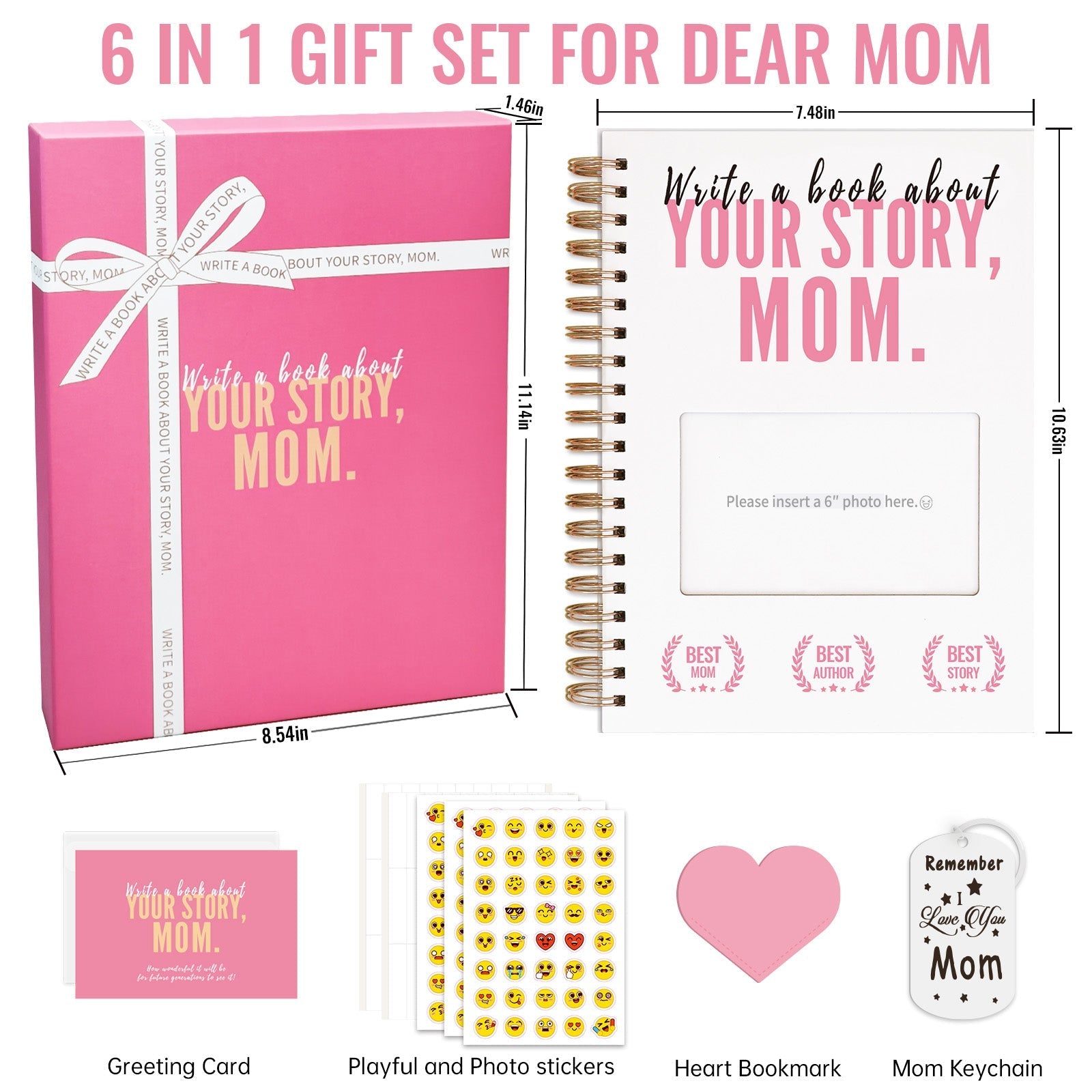 Write A Book About Your Story Mom - 6in1 Gift Set