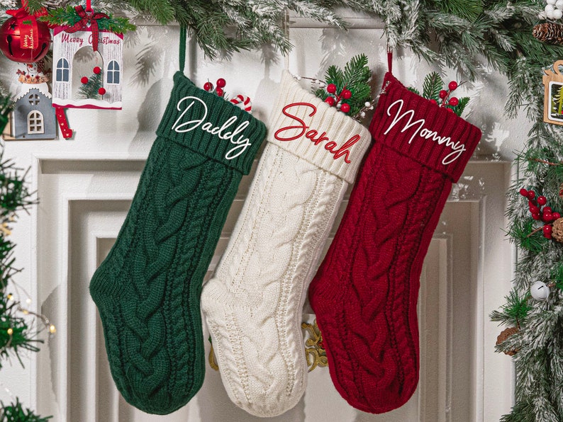 Personalized Embroidered Family Name Christmas Stockings