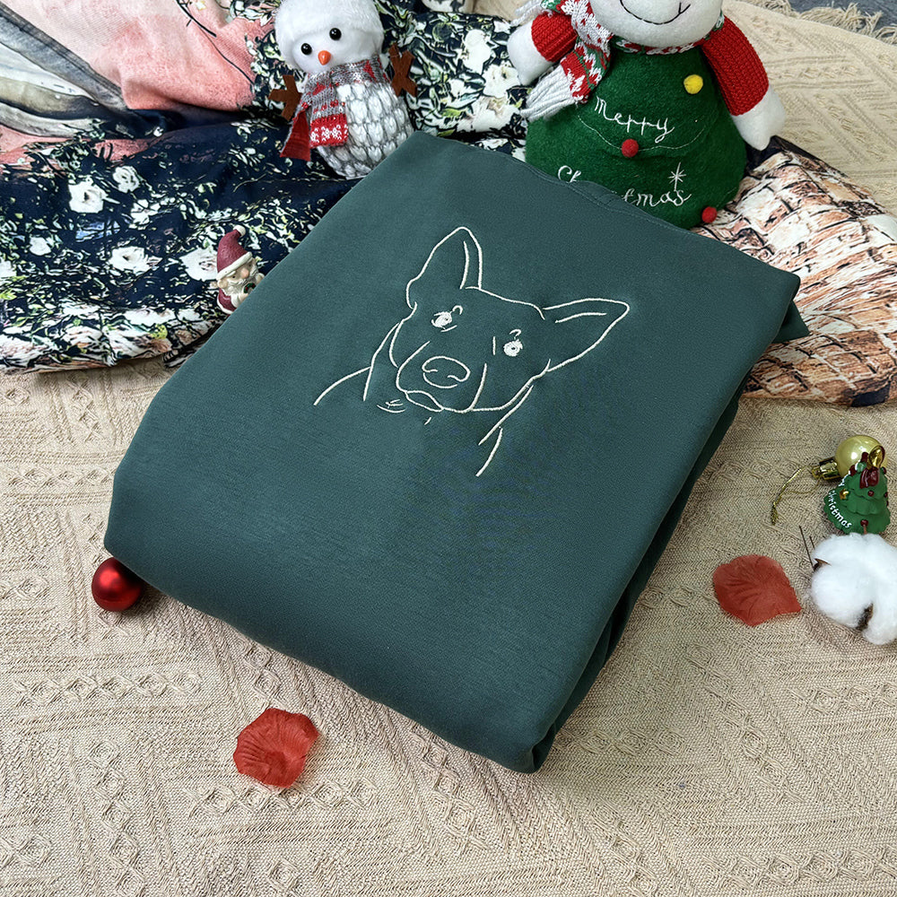 Klamay™ Plus Velvet Style-Custom Embroidery Pet Sweatshirt/Hoodie