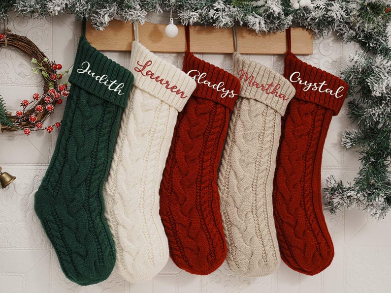 Personalized Embroidered Family Name Christmas Stockings