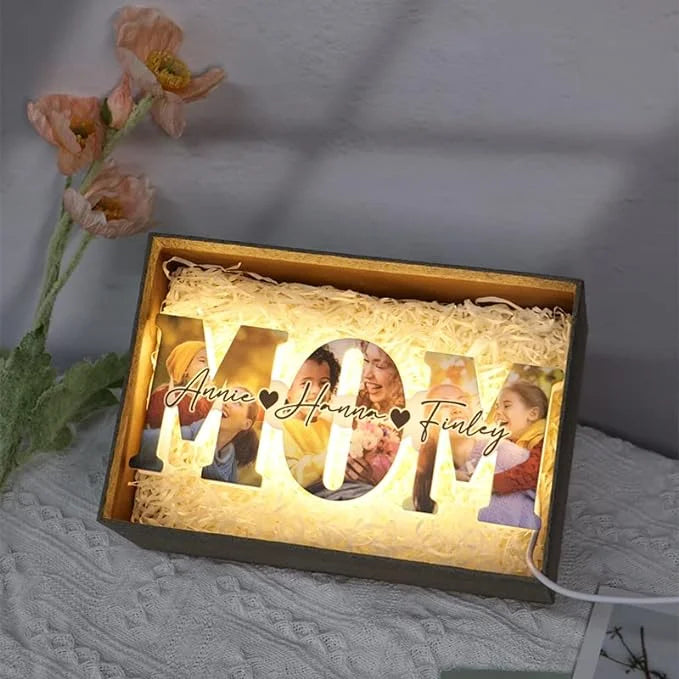 Personalized Photo Led Name Letter Night Light Acrylic Lamp Gifts for Mom