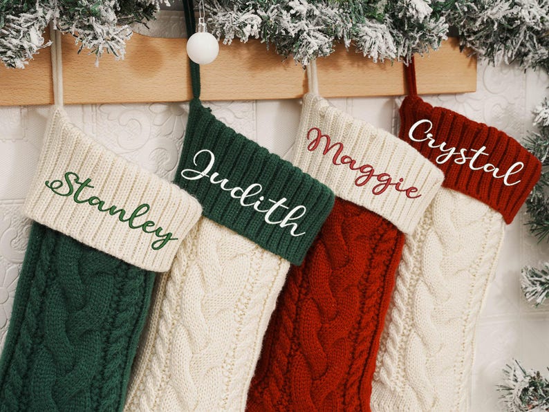 Personalized Embroidered Family Name Christmas Stockings