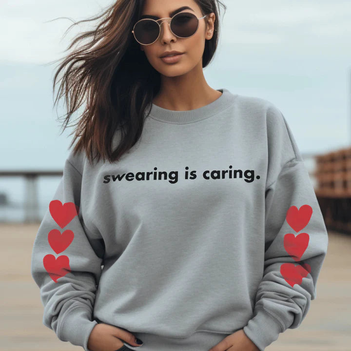 Unisex Swearing Is Caring Crew Sweatshirt