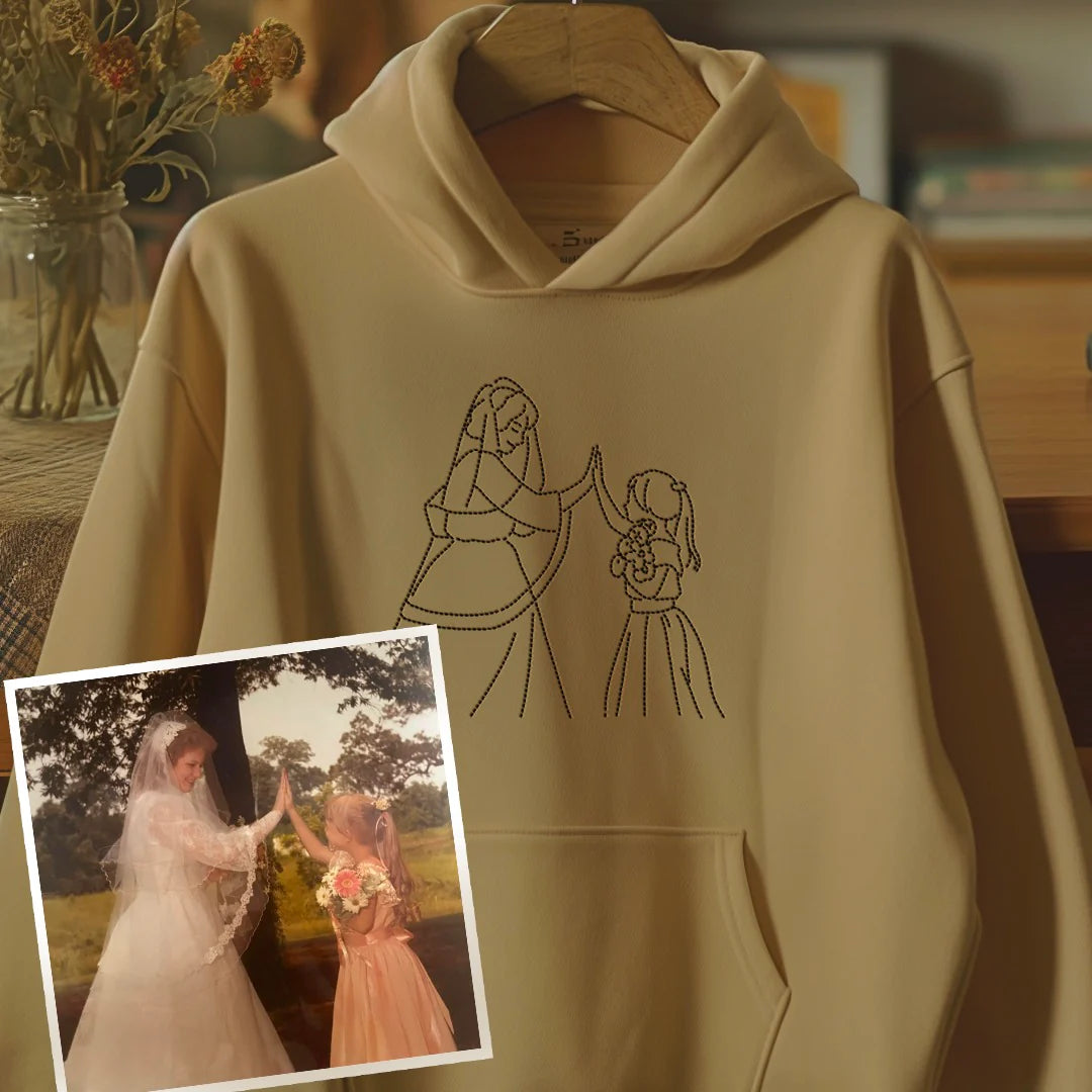 Custom Embroidered Photo Portrait Sweatshirt