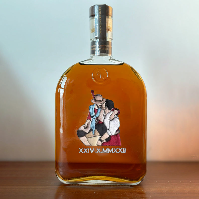 Personalized Engraved Couple Portrait Whiskey Bottles