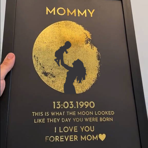 The Day You Were Born Gift - Personalized Moon Phase Wall Art Gift - Mother's Day Gift (Customized free)