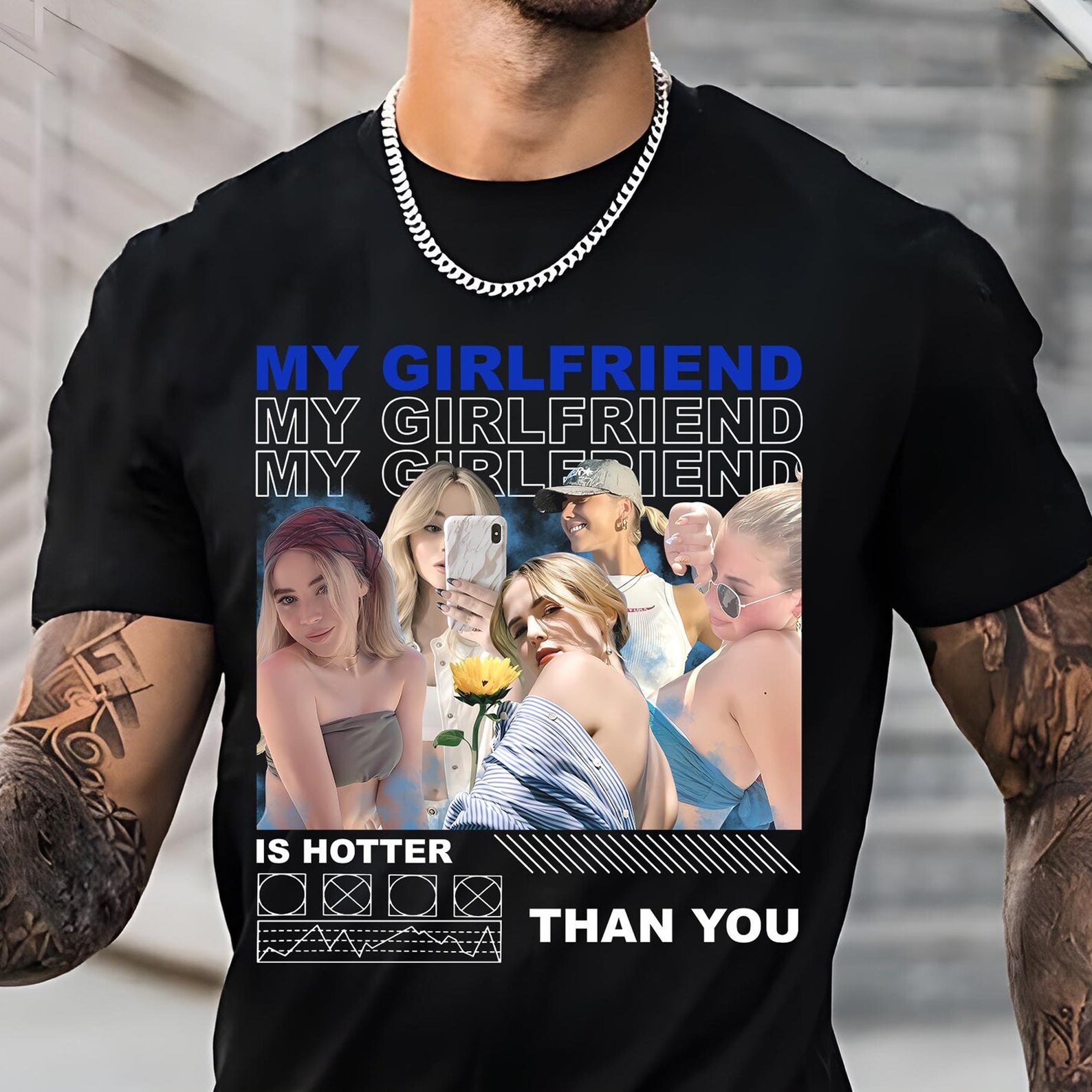 Custom Only You Girlfriend Photo Shirt with Name