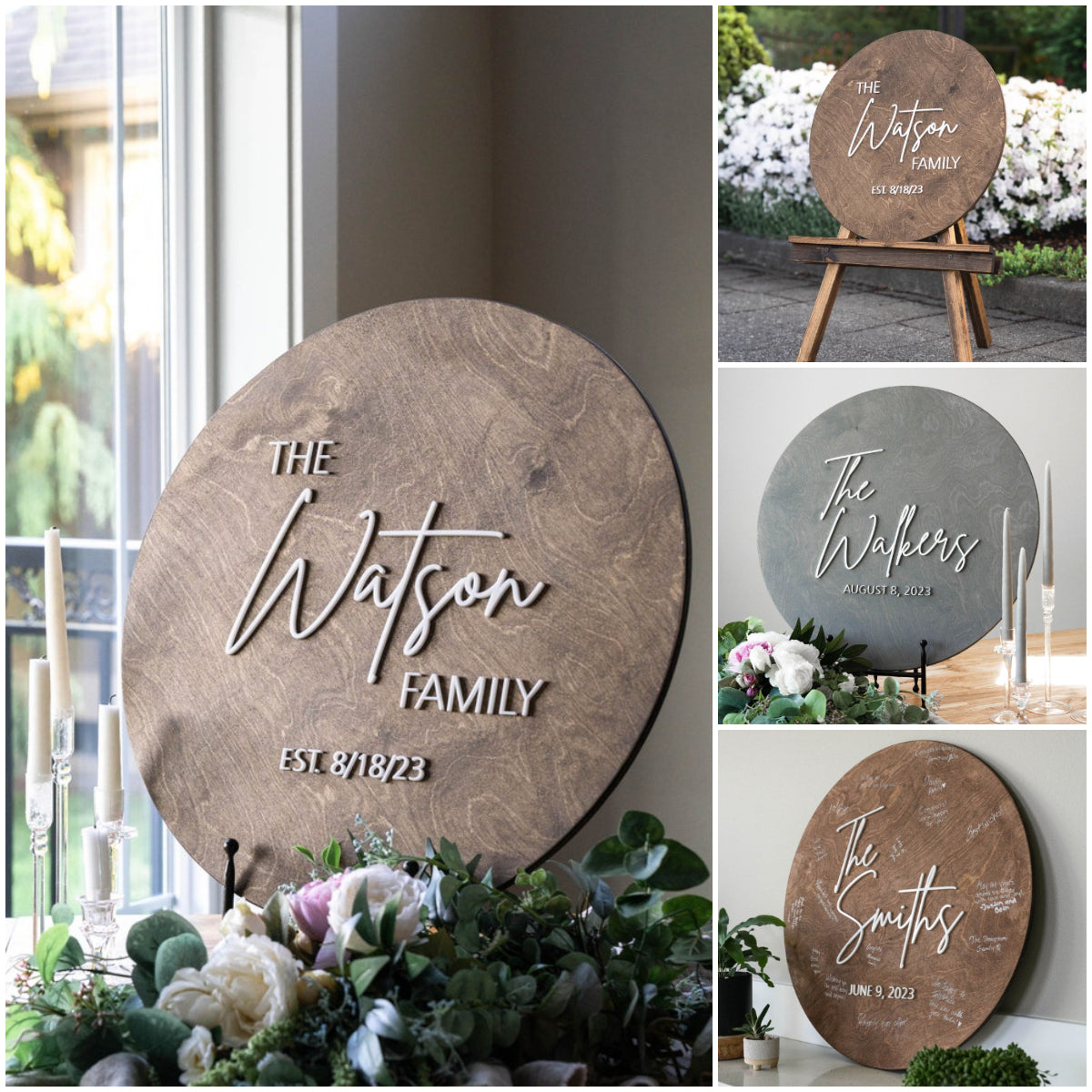 Guest Book Alternative - Custom Wedding Guest Book Decor -  Layered Wood Wedding Sign