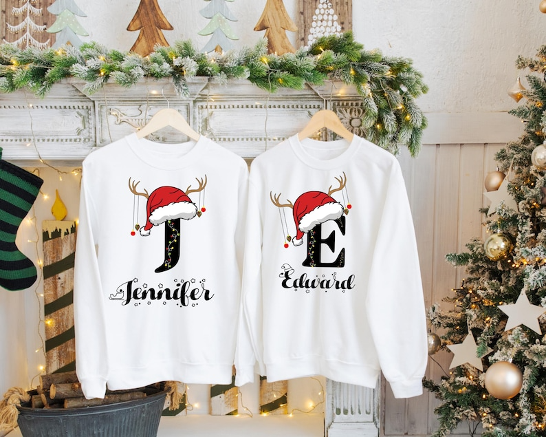 Personalized Monogrammed Family Christmas Name Sweatshirt