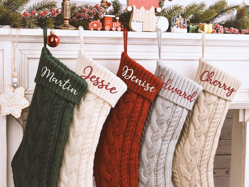 Personalized Embroidered Family Name Christmas Stockings