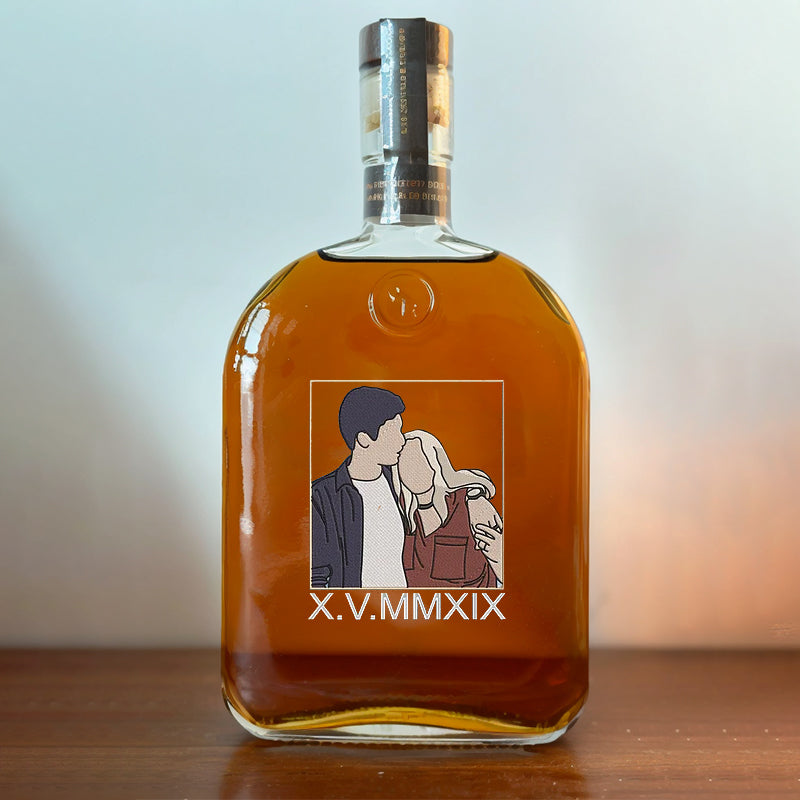 Custom Love Portrait Whiskey Bottles: A Toast to Forever