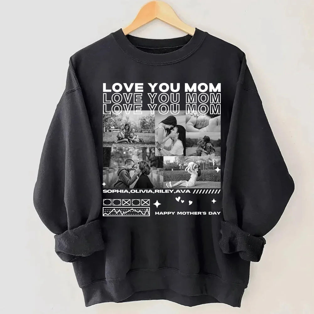 Klamay™ Unique Custom Photo Tee 💗 Crewneck 💗 Hoodie For Mother's Day Gift (Customized free)