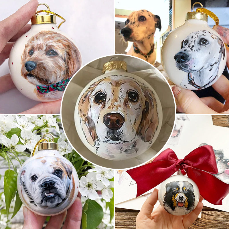 🎄Custom Pet Portrait Ceramic, Hand Painted from Your Photographs, Dog, Cat, Horse, Personalized Gift, Christmas Gift