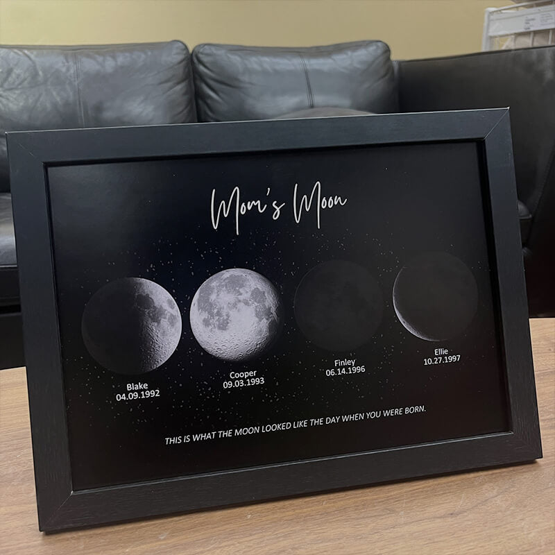 🎁Mother's Day Gift🌔Custom Moon Night Sky Print Family Gift (Customized free)