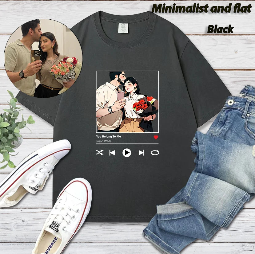 Klamay™ Custom Pixar Portrait Shirt Family Couple Gift