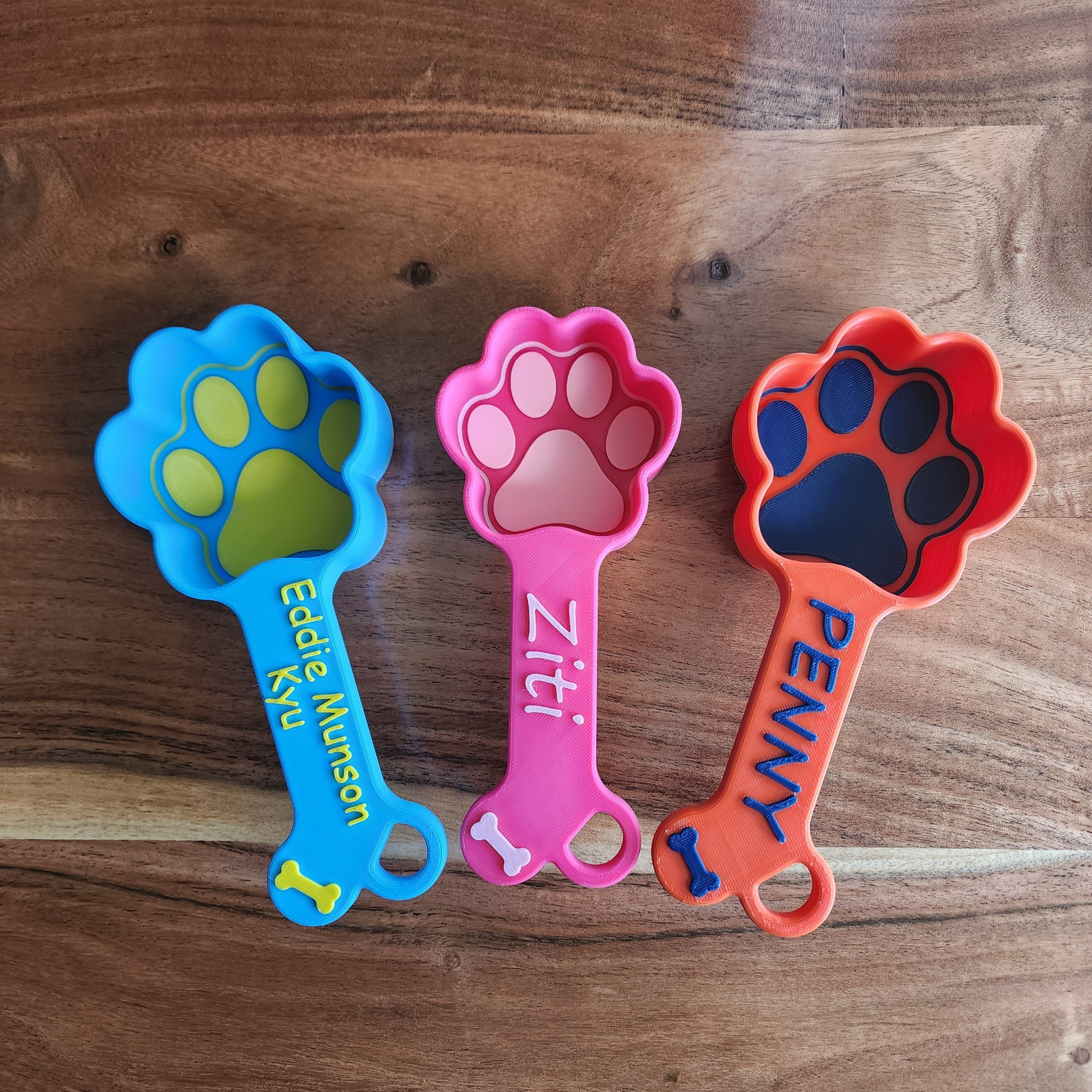 3D Print Personalized Dog Food Scoop, Pet Paw Print Measuring Cup