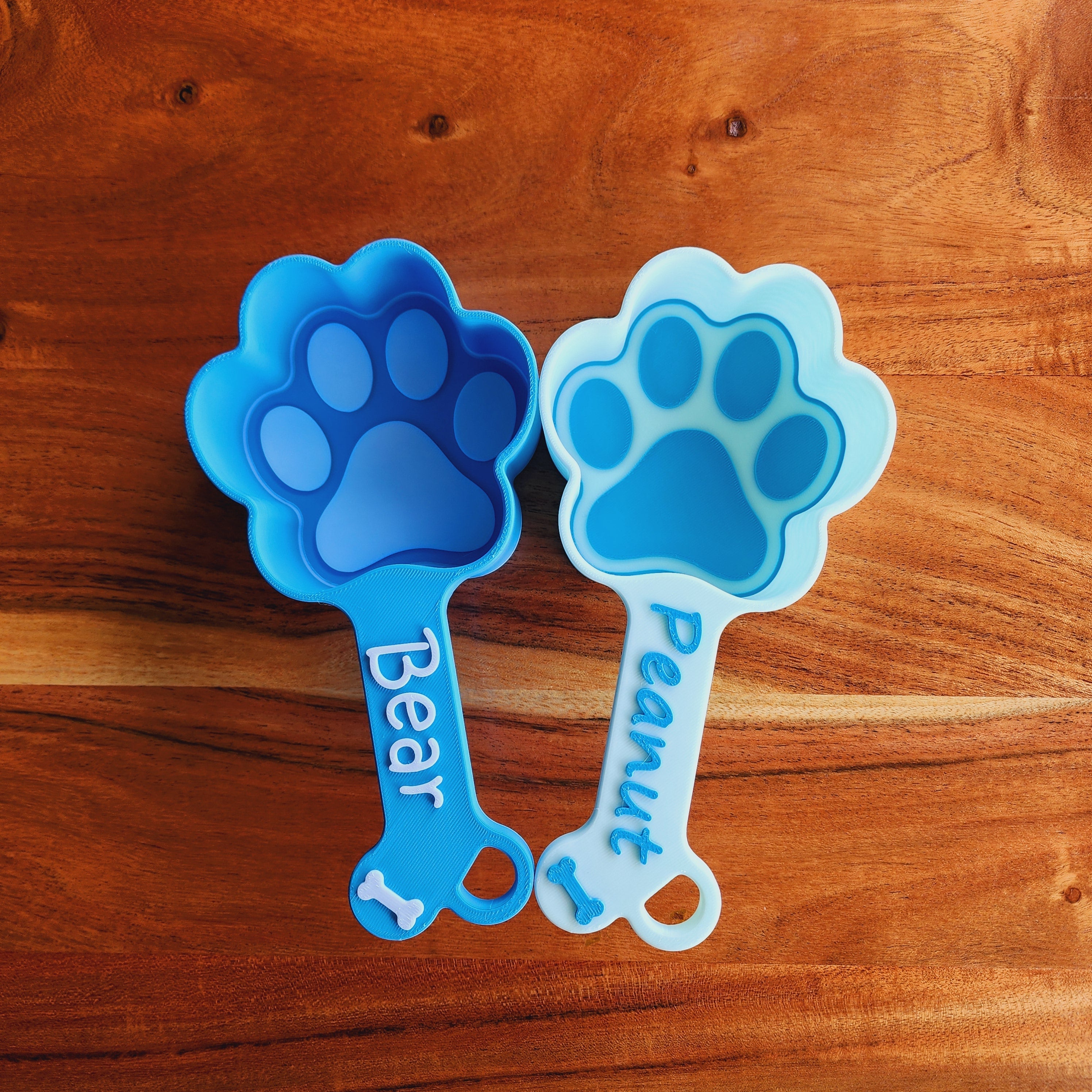 3D Print Personalized Dog Food Scoop, Pet Paw Print Measuring Cup