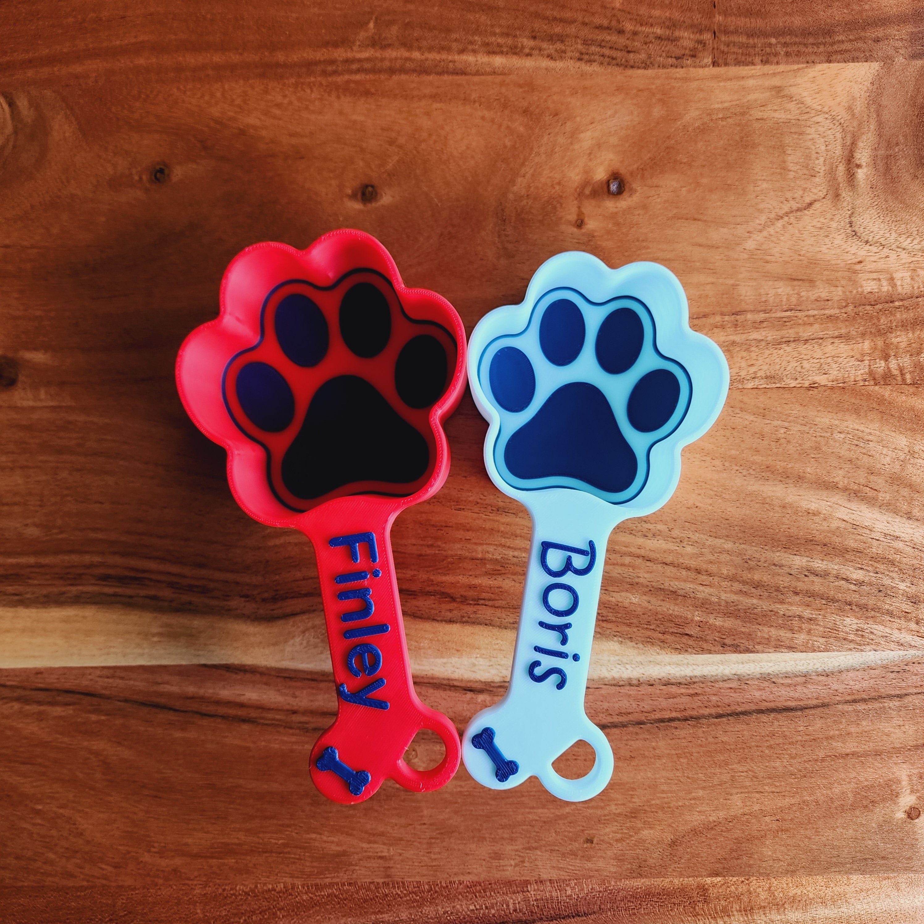 3D Print Personalized Dog Food Scoop, Pet Paw Print Measuring Cup