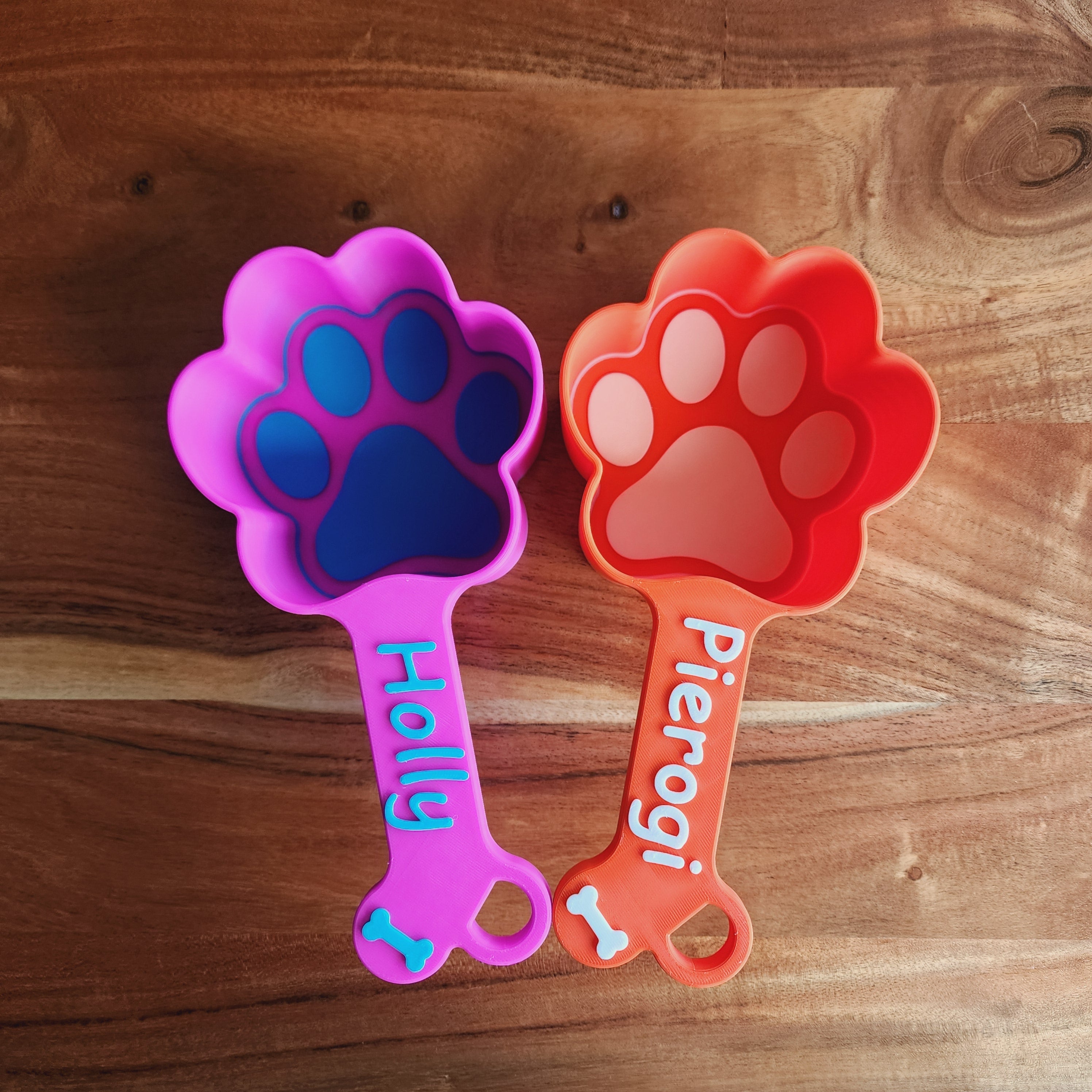 3D Print Personalized Dog Food Scoop, Pet Paw Print Measuring Cup