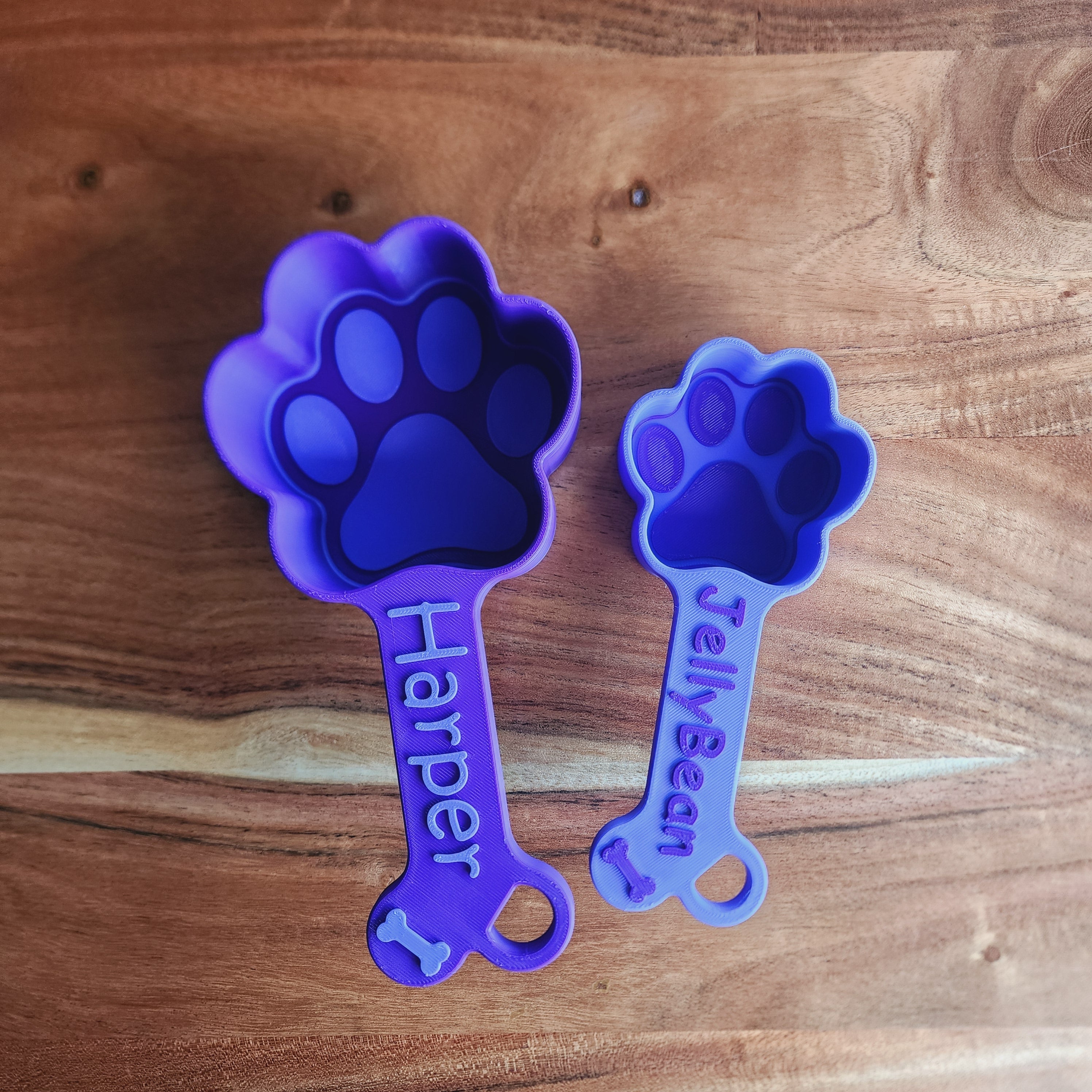 3D Print Personalized Dog Food Scoop, Pet Paw Print Measuring Cup