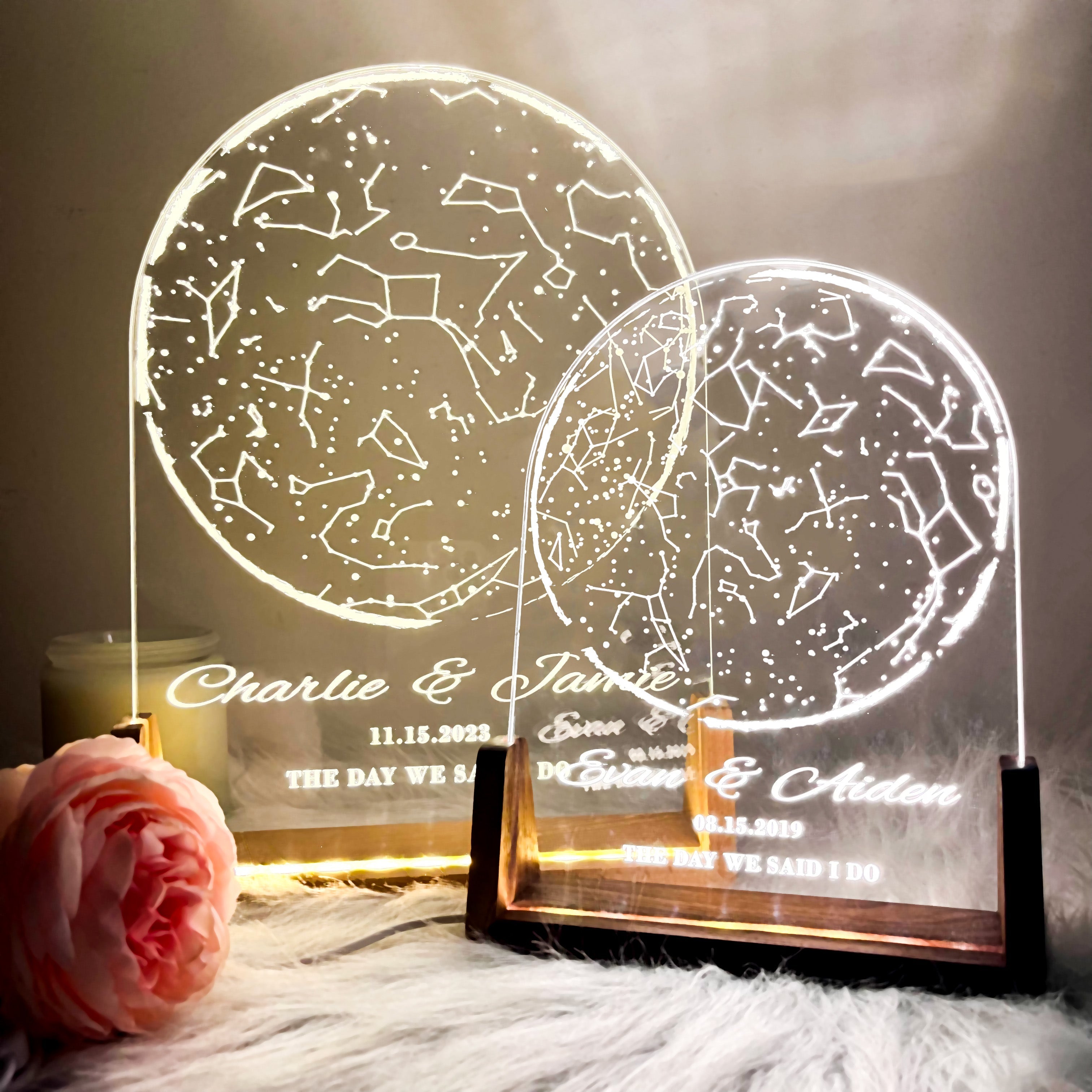 Custom Star Map Night Light By Date