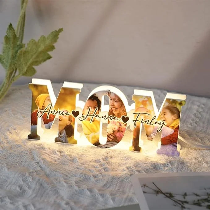 Personalized Photo Led Name Letter Night Light Acrylic Lamp Gifts for Mom