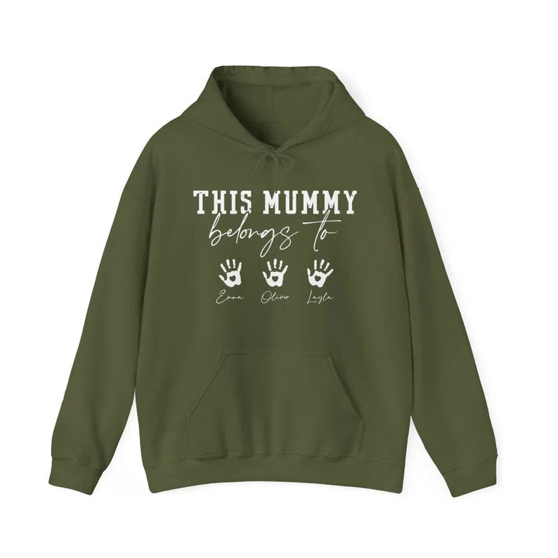 This Mummy Belongs, custom mom hoodie, mothers days gift, mummy hoodie, custom mama hoodie, mama hoodie, gift mother days, cute mama hoodie