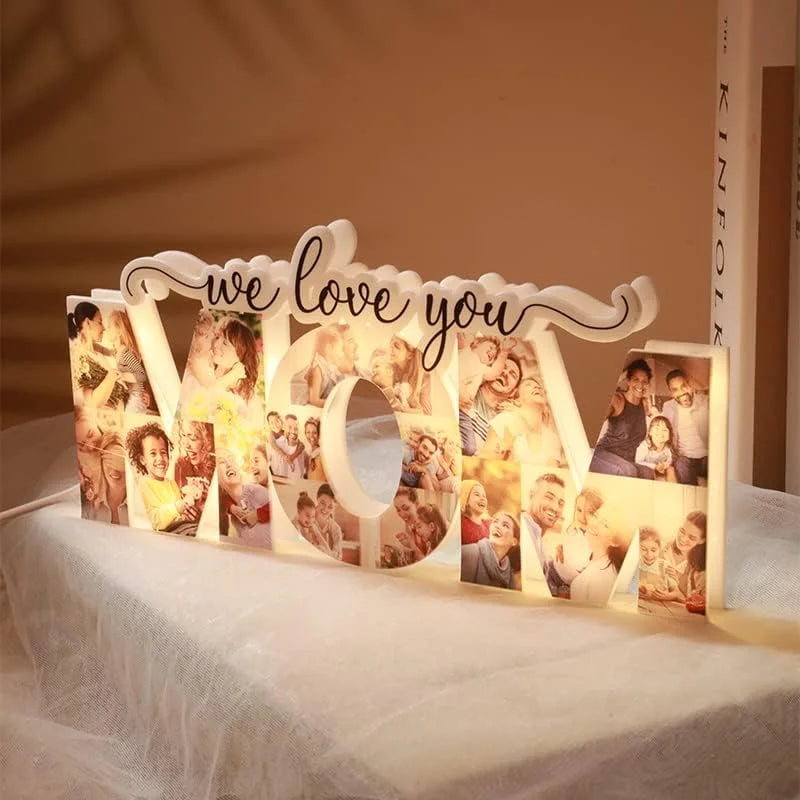 Personalized Photo Mom Letter Led Night Light Acrylic Lamp Mothers Day Birthdays Gifts (Customized free)