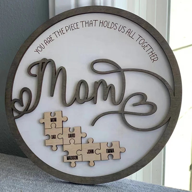 Wonderful personalized Wooden Puzzle Sign (Customized free)