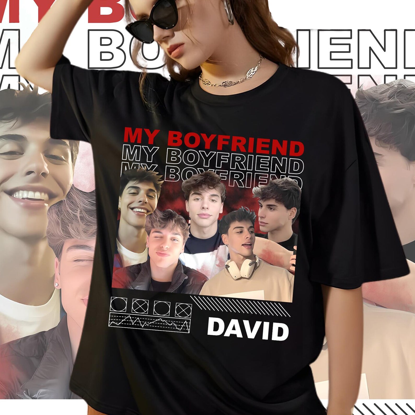 Custom Only You Girlfriend Photo Shirt with Name