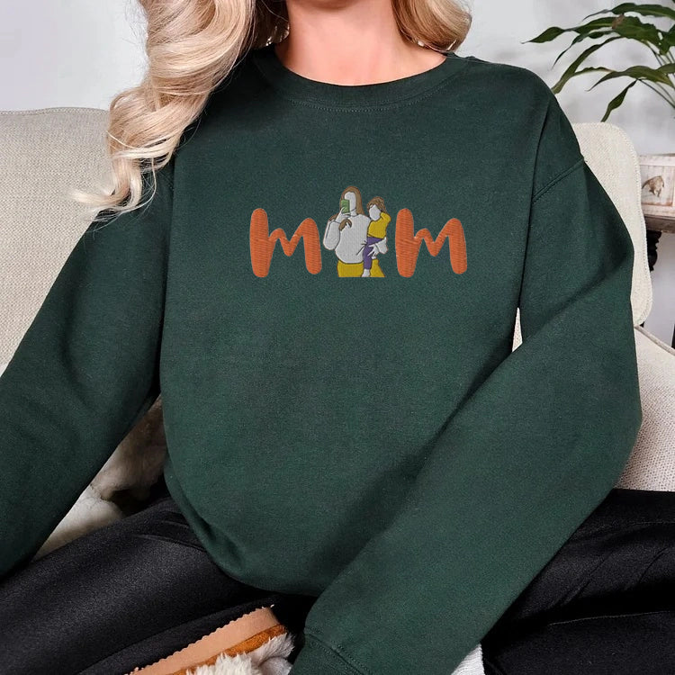 Custom mom sweatshirts with a photo of mom and child