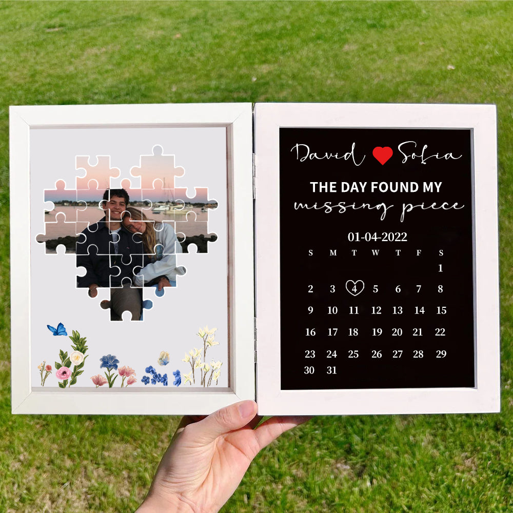 Personalized The Day I Found My Missing Piece Puzzele Photo Frame