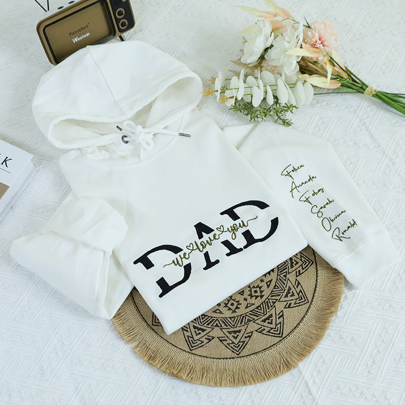 Dad Hoodie Personalized, Father T-Shirt Gift, Cool Dad Printing/Embroidery Sweatshirt