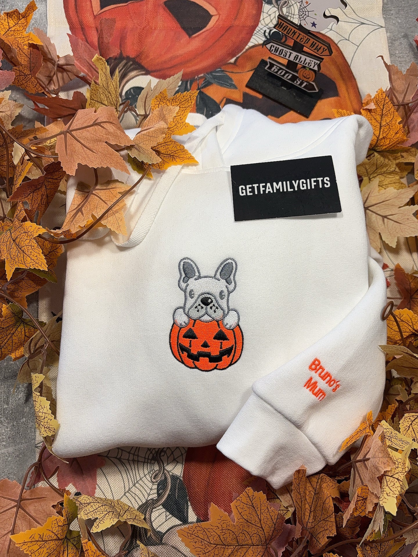 Halloween Cute Pumpkin Dog Sweatshirt / Hoodie