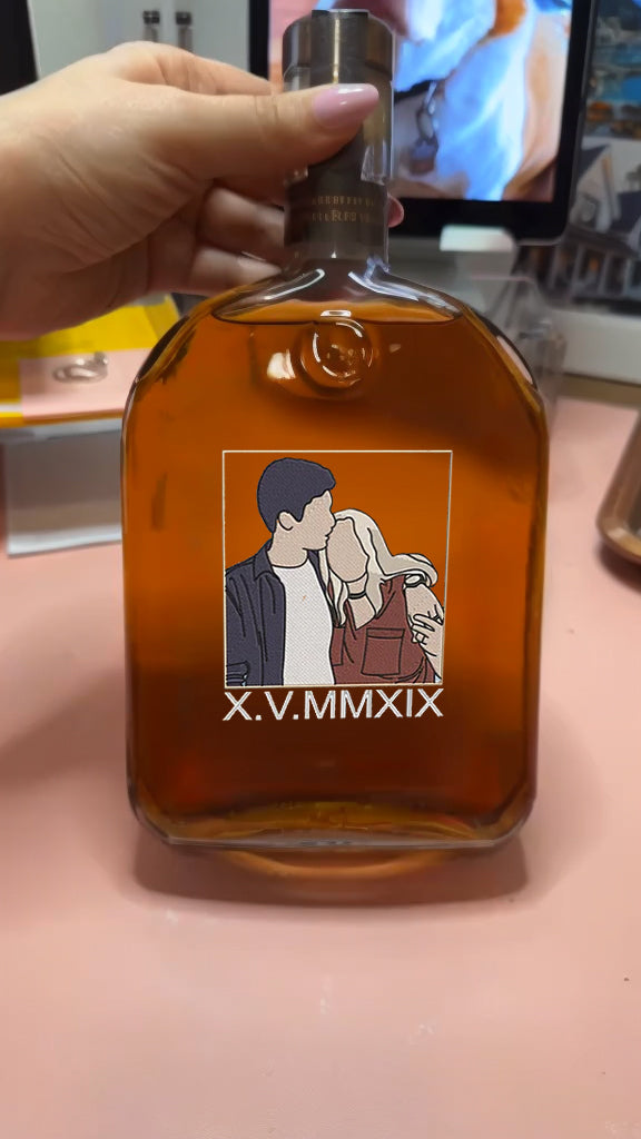 Custom Love Portrait Whiskey Bottles: A Toast to Forever