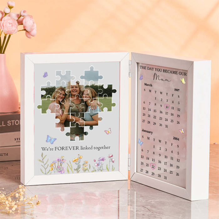 Custom The Day You Became Our Mum Puzzle Photo Frame