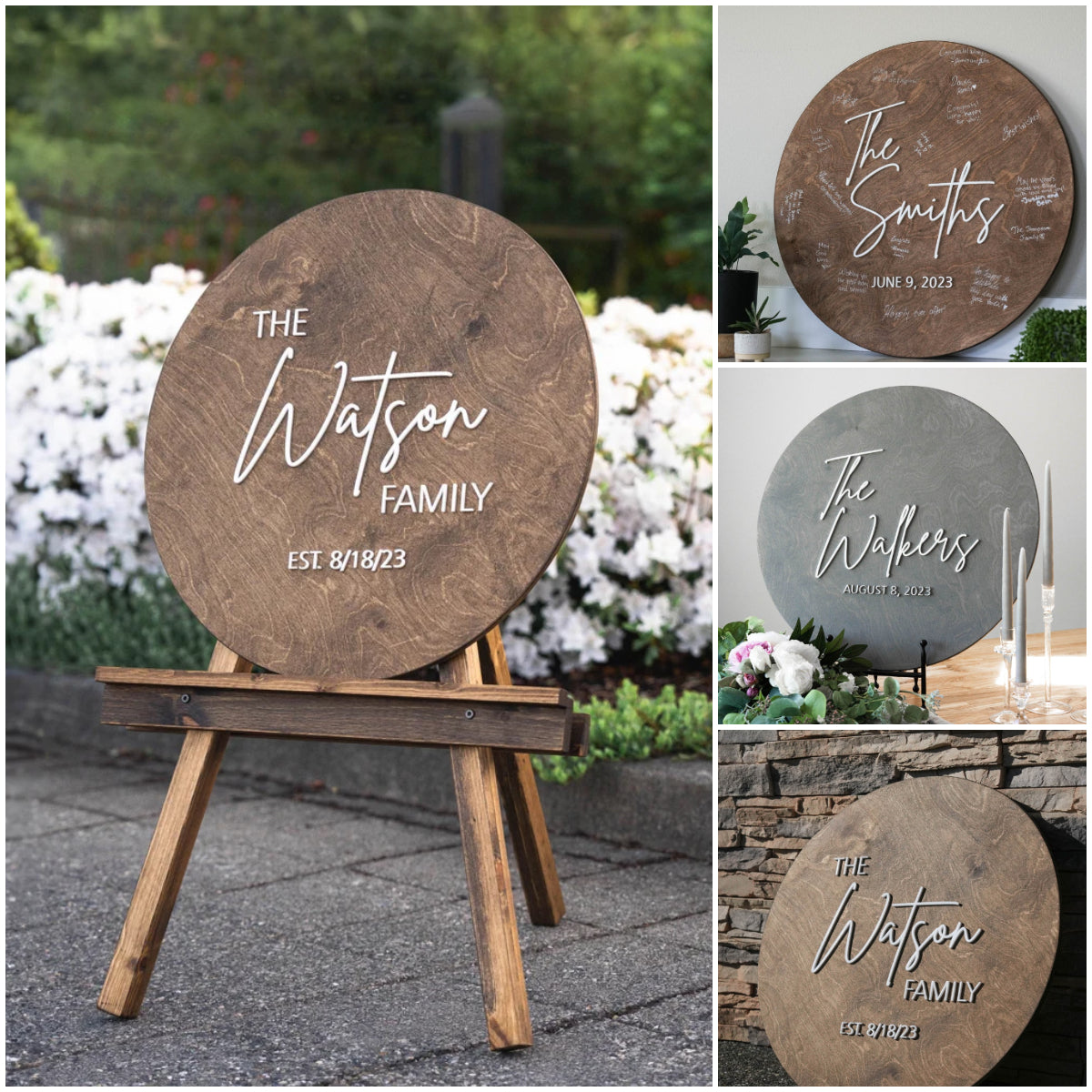 Guest Book Alternative - Custom Wedding Guest Book Decor -  Layered Wood Wedding Sign