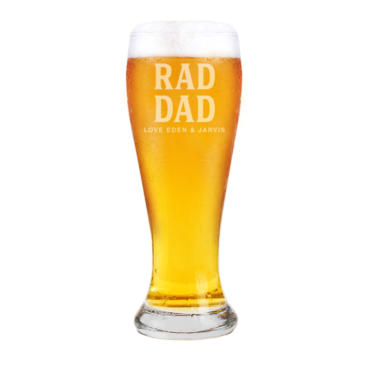 Father's Day Engraved 425 ml Tall Schooner Beer Glass