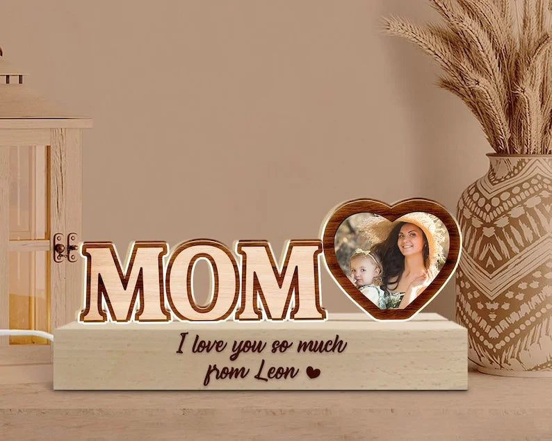 Custom Mom Acrylic Night Light, Mother’s Day Gift, Mom Birthday Gift, Gift from Daughter