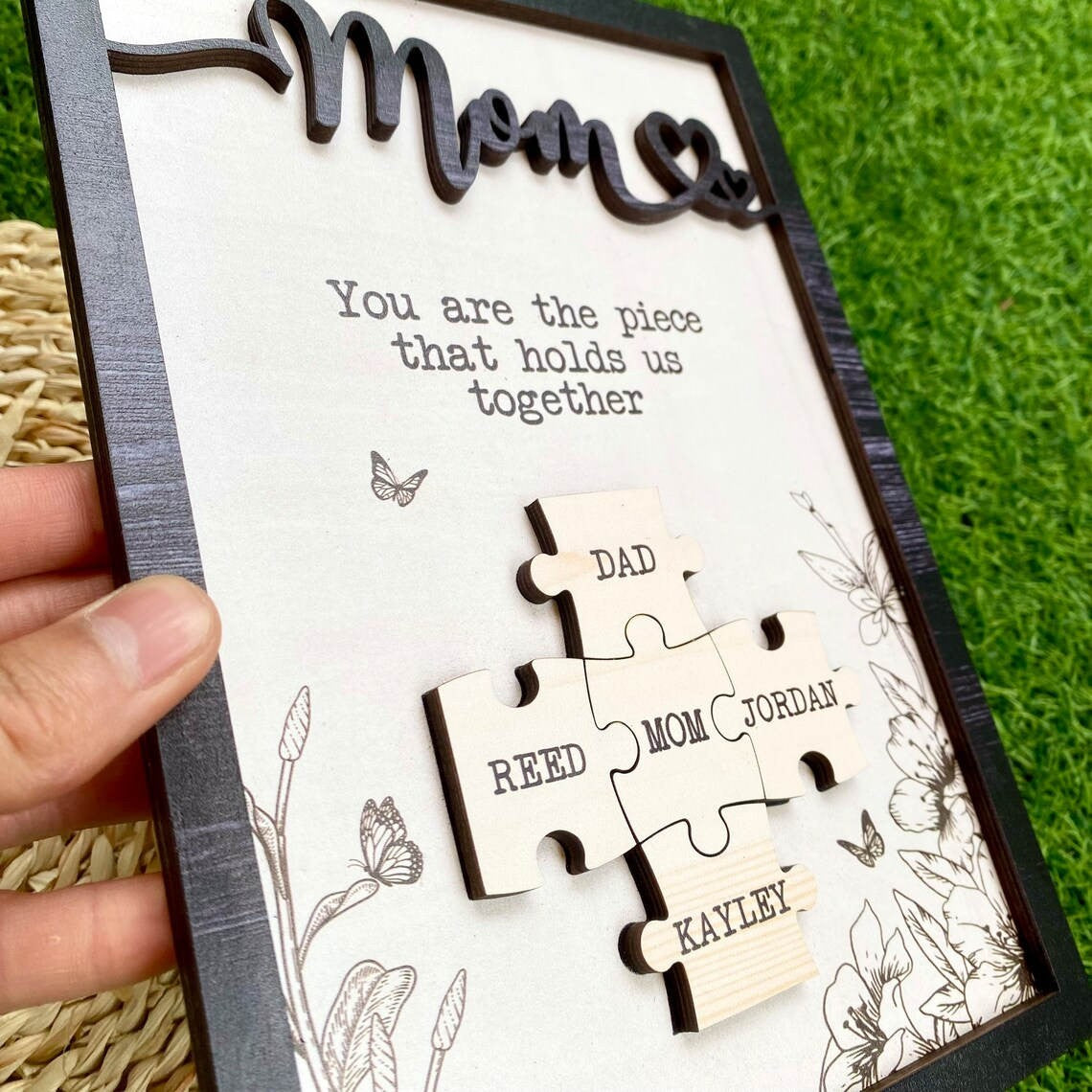 Mom Puzzle Sign Personalized Gift For Mother's Day Wooden Gift (Customized free)