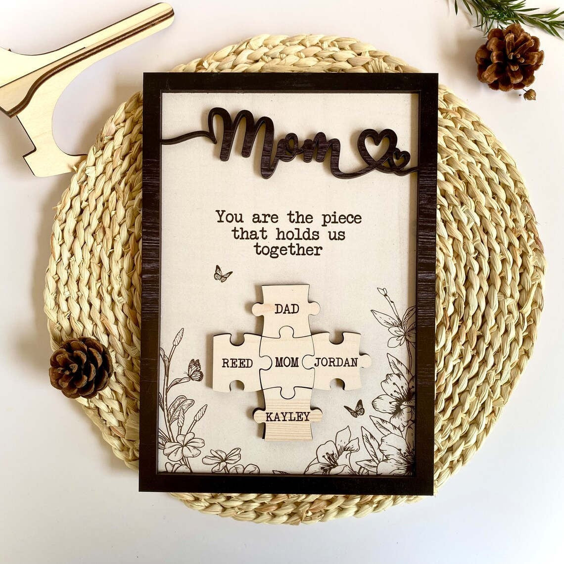 Mom Puzzle Sign Personalized Gift For Mother's Day Wooden Gift (Customized free)