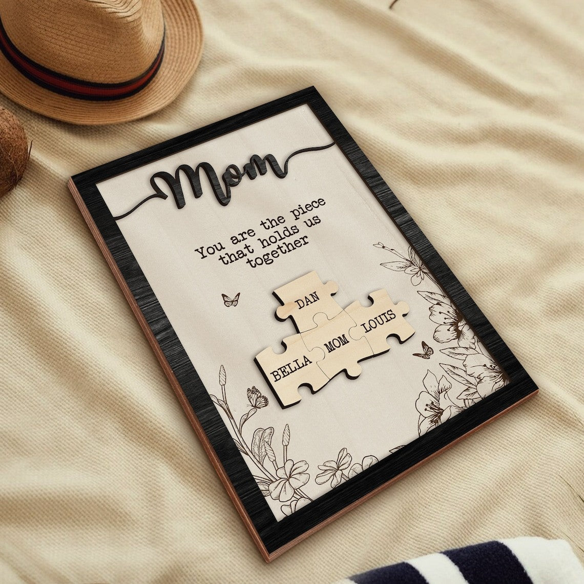 Mom Puzzle Sign Personalized Gift For Mother's Day Wooden Gift (Customized free)