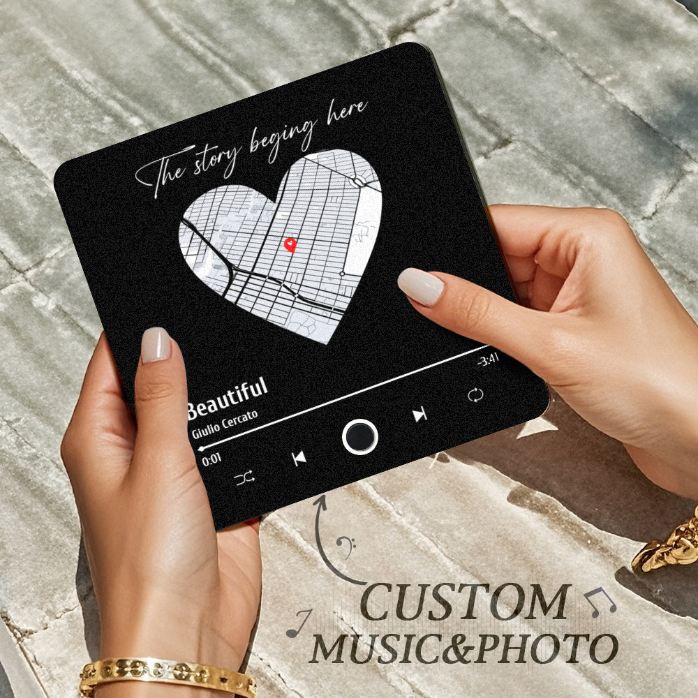 Personalized Custom Photo Music Fridge Magnet Can Play Songs and Adjust Volume, Gifts for Her